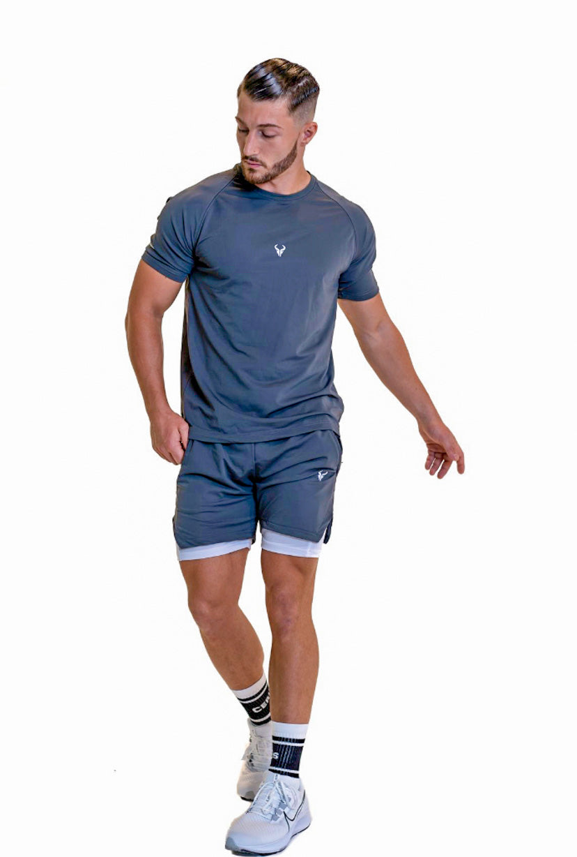 Cerus Grey Quantum Men's T-Shirt - Premium Cotton Comfort Fit Casual Tee for Everyday Wear, Gym & Outdoor Activities