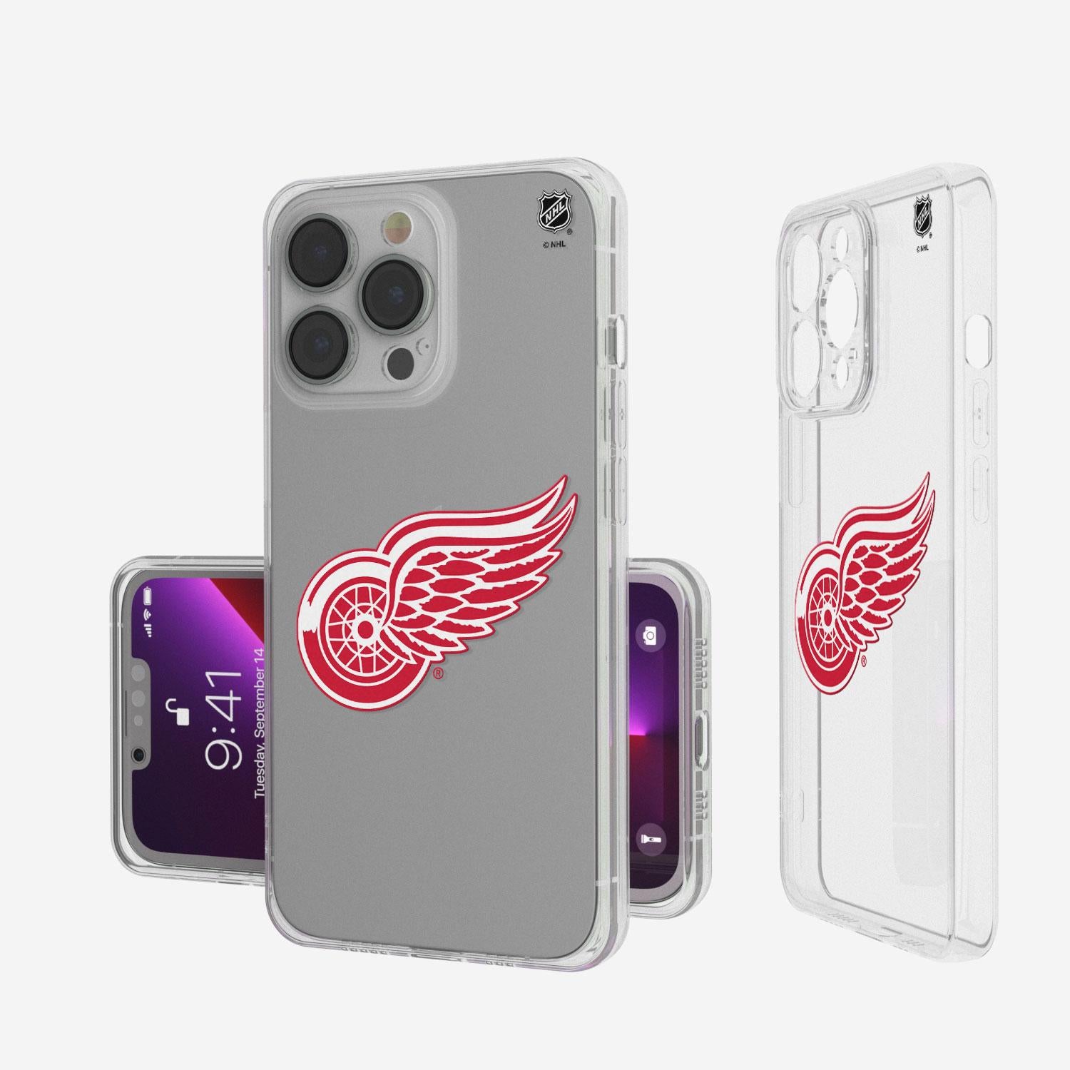 Detroit Red Wings Logo Clear Phone Case for iPhone & Samsung - Durable Protective Cover for Sports Fans & Hockey Enthusiasts - Perfect for Game Day & Everyday Use