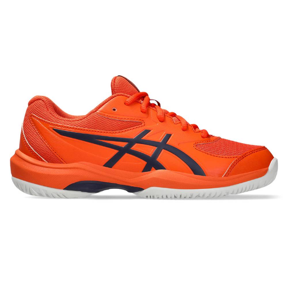 ASICS Gel-Game GS Junior Tennis Shoes for Kids - Nova Orange/Indigo Fog | Lightweight & Supportive Court Sneakers for Junior Players | Perfect for Tennis Training & School Sports