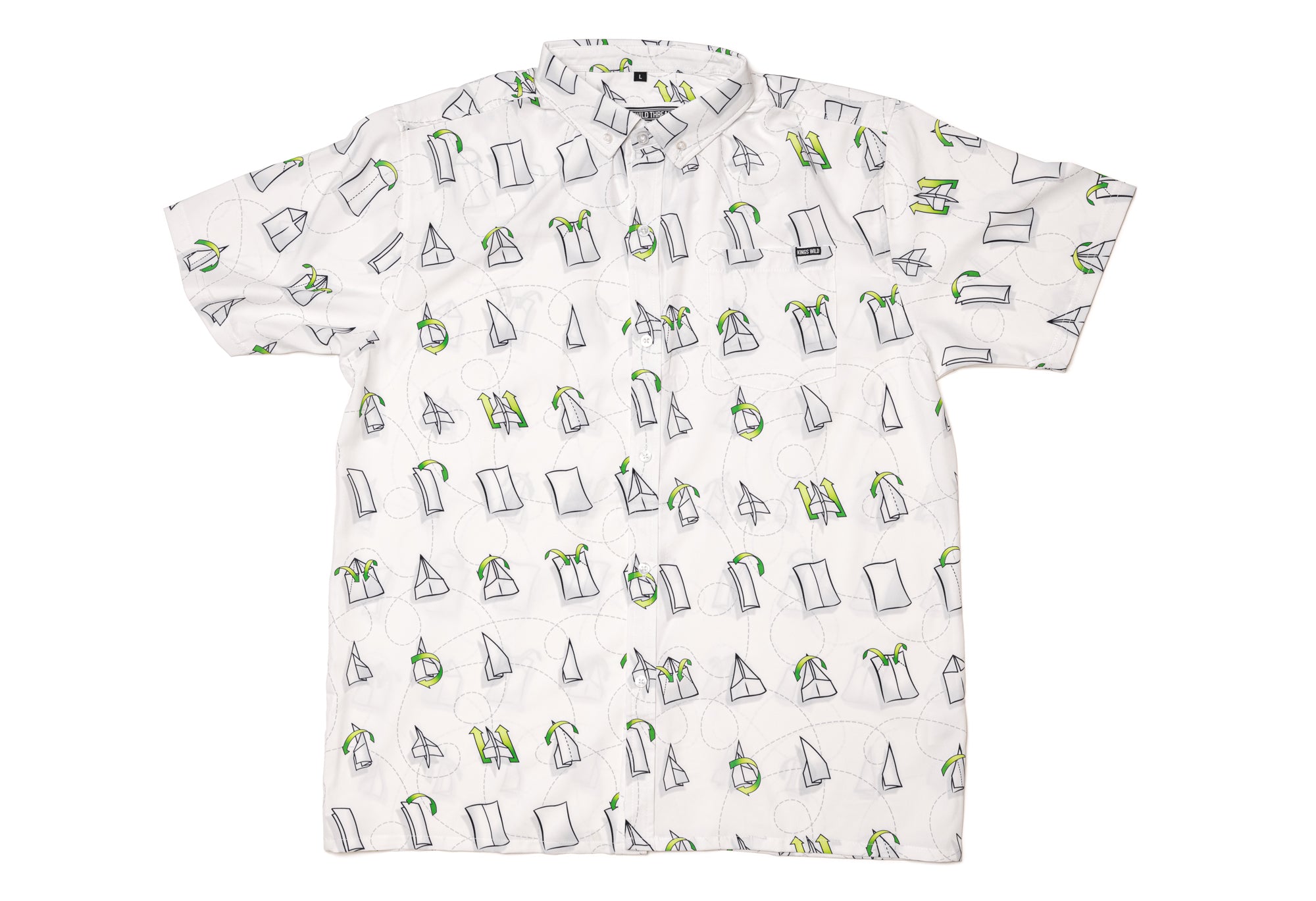 Kings Wild Threads Airplane Print Shirt - Stylish Casual Wear for Travel & Aviation Enthusiasts