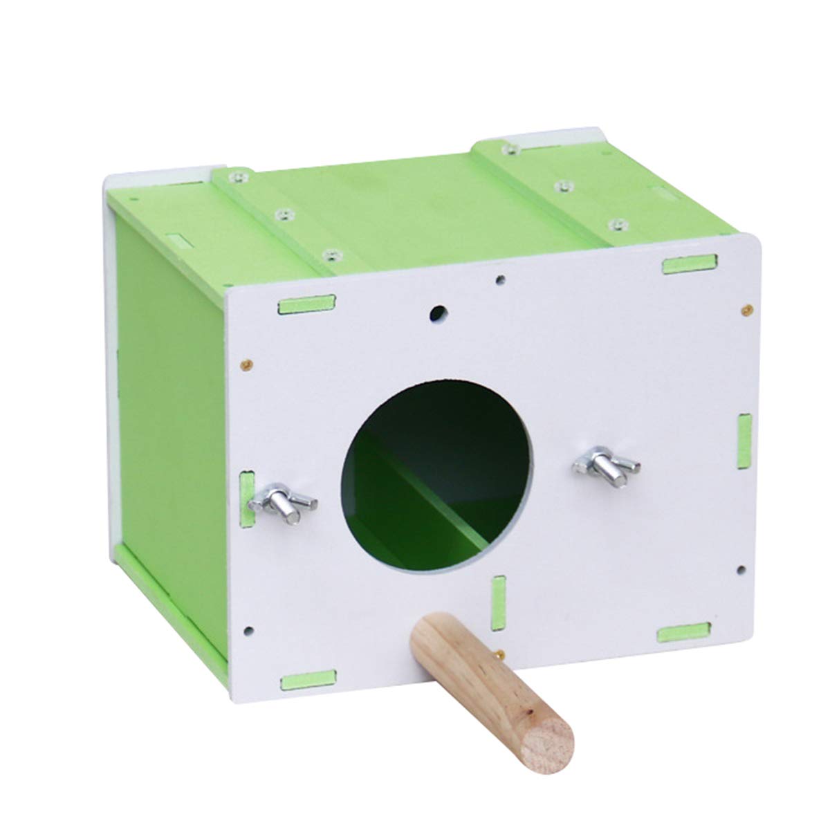 Petyoung Bird Nest Box for Cages - Parakeet Breeding Box with Perch, Budgie House for Lovebirds, Cockatiels & Parrots | Aviary Mating Box for Small Birds | Perfect for Breeding Season & Bird Safety