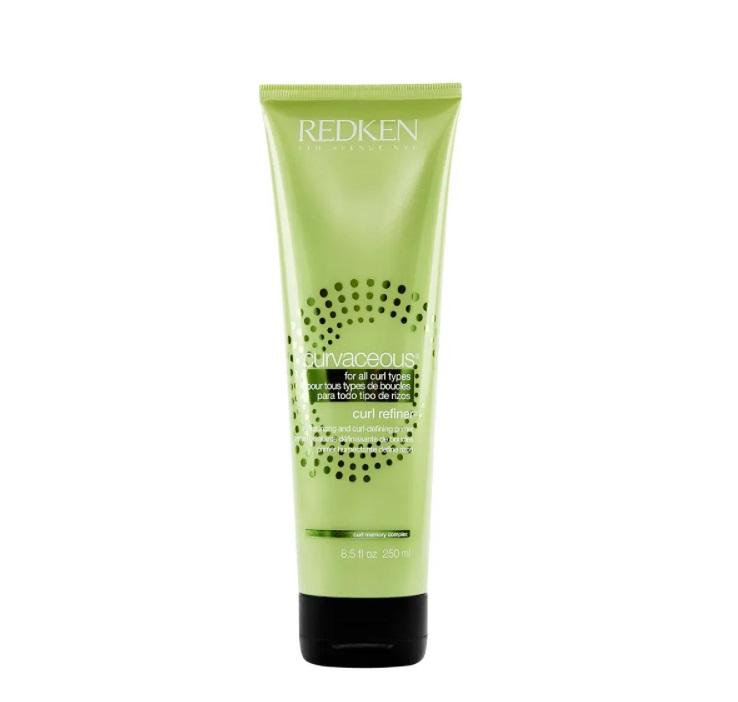 Redken Curvaceous Curl Refiner Nourishing Combing Cream Finisher 250ml - Hydrating Styling Cream for Curly Hair, Frizz Control & Defined Curls - Perfect for Daily Styling & Salon-Quality Results at Home