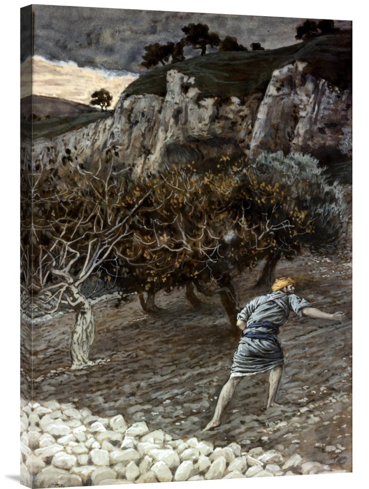 James Tissot 'The Enemy Sowing Tares' Canvas Wall Art Print - Premium Gallery Wrap Giclee Reproduction - Perfect for Living Room, Bedroom & Office Decor