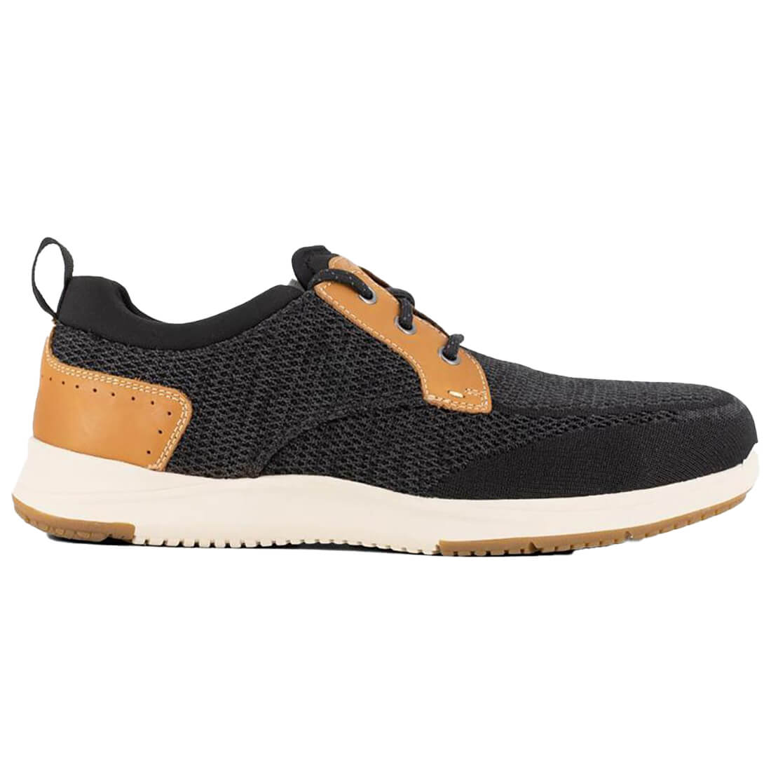 Conway Composite Toe Work Shoes for Men - Black & Tan Safety Boots for Construction, Warehouse & Industrial Work