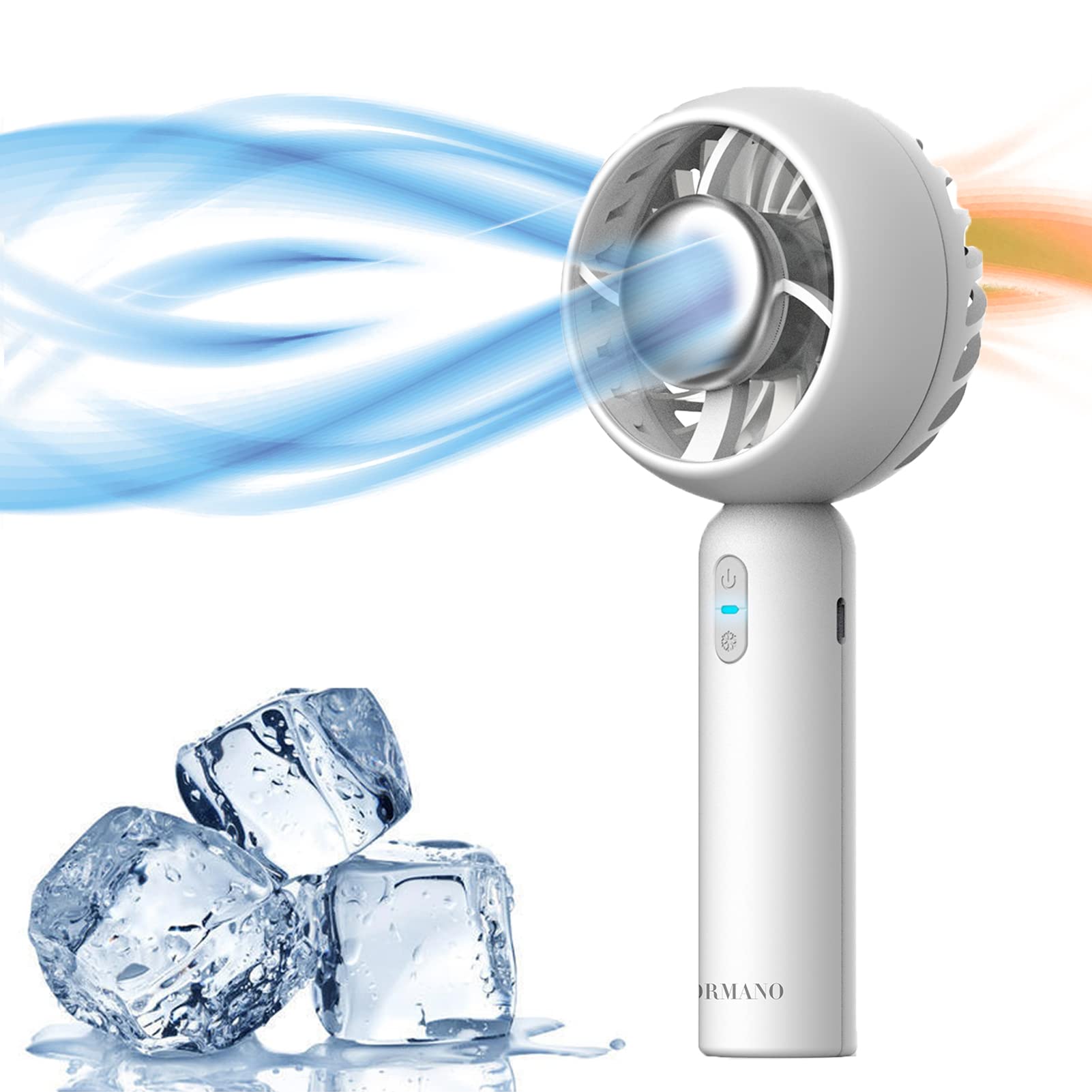 Portable Ice Cooling Fan - Handheld Air Conditioner with Refrigerating Pad for Cold Air | Perfect for Home, Office, and Outdoor Use