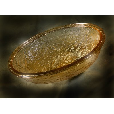 Champagne Gold Undermount Glass Bathroom Sink - Modern & Durable Vanity Sink for Bathroom Remodeling, Powder Room & Luxury Home Decor
