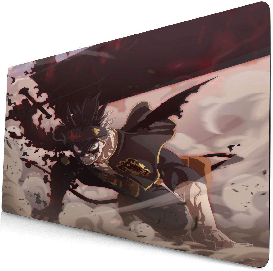 Black Clover Anime Gaming Mouse Pad - Large XXL Desk Mat with Asta, Yuno & Noelle Characters for Computer Keyboard | Non-Slip Rubber Base | Perfect for Gaming, Office & Home Workspace (60cm)