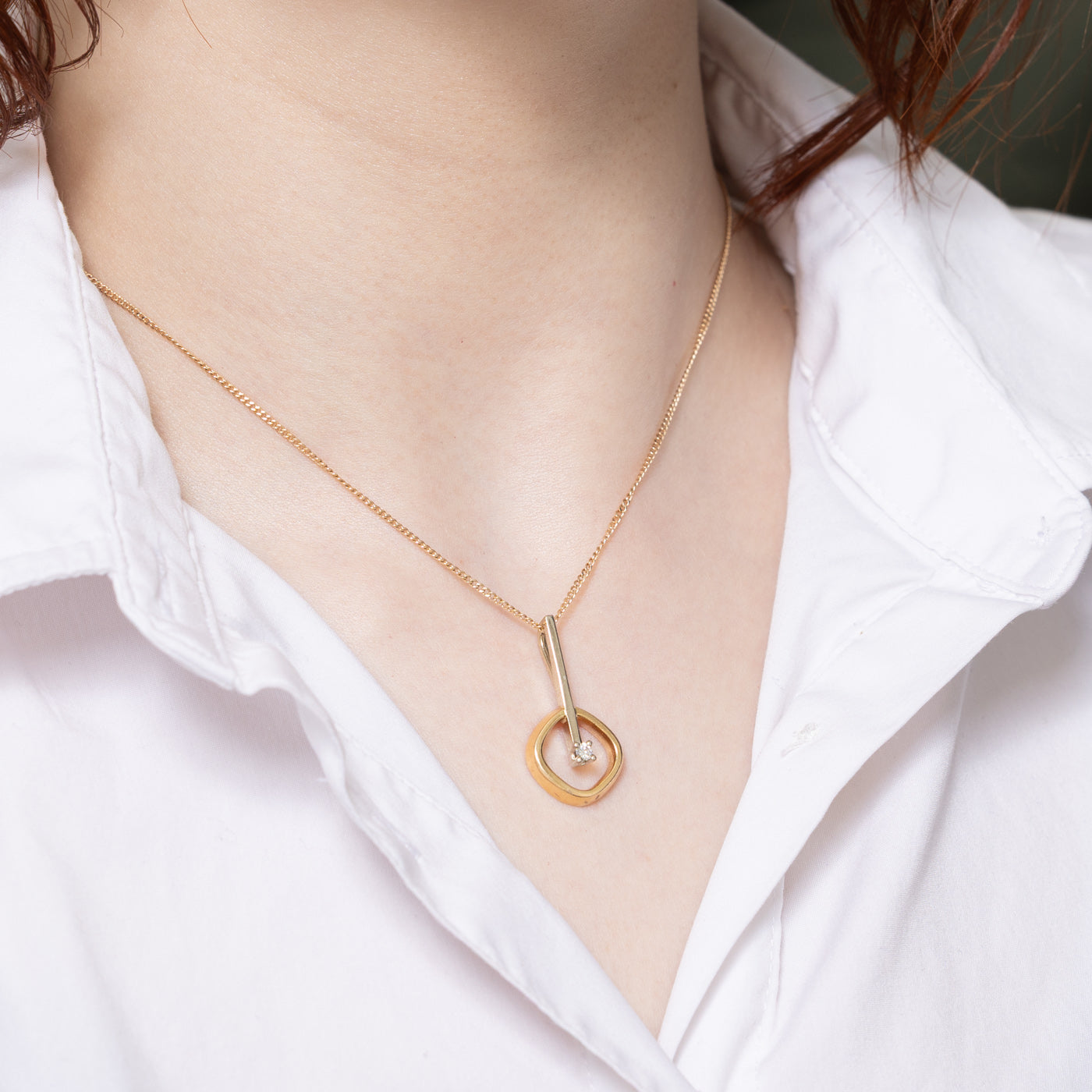 0.06ct Dangling Diamond Drop Pendant Necklace - Elegant 14K Gold Fine Jewelry for Women - Perfect for Weddings, Anniversaries & Special Occasions