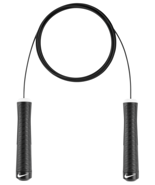Nike Fundamental Weighted Jump Rope for CrossFit, Boxing & Home Workouts - Adjustable Speed Rope for Fitness Training & Cardio Exercise - Ideal for Men & Women (Black)