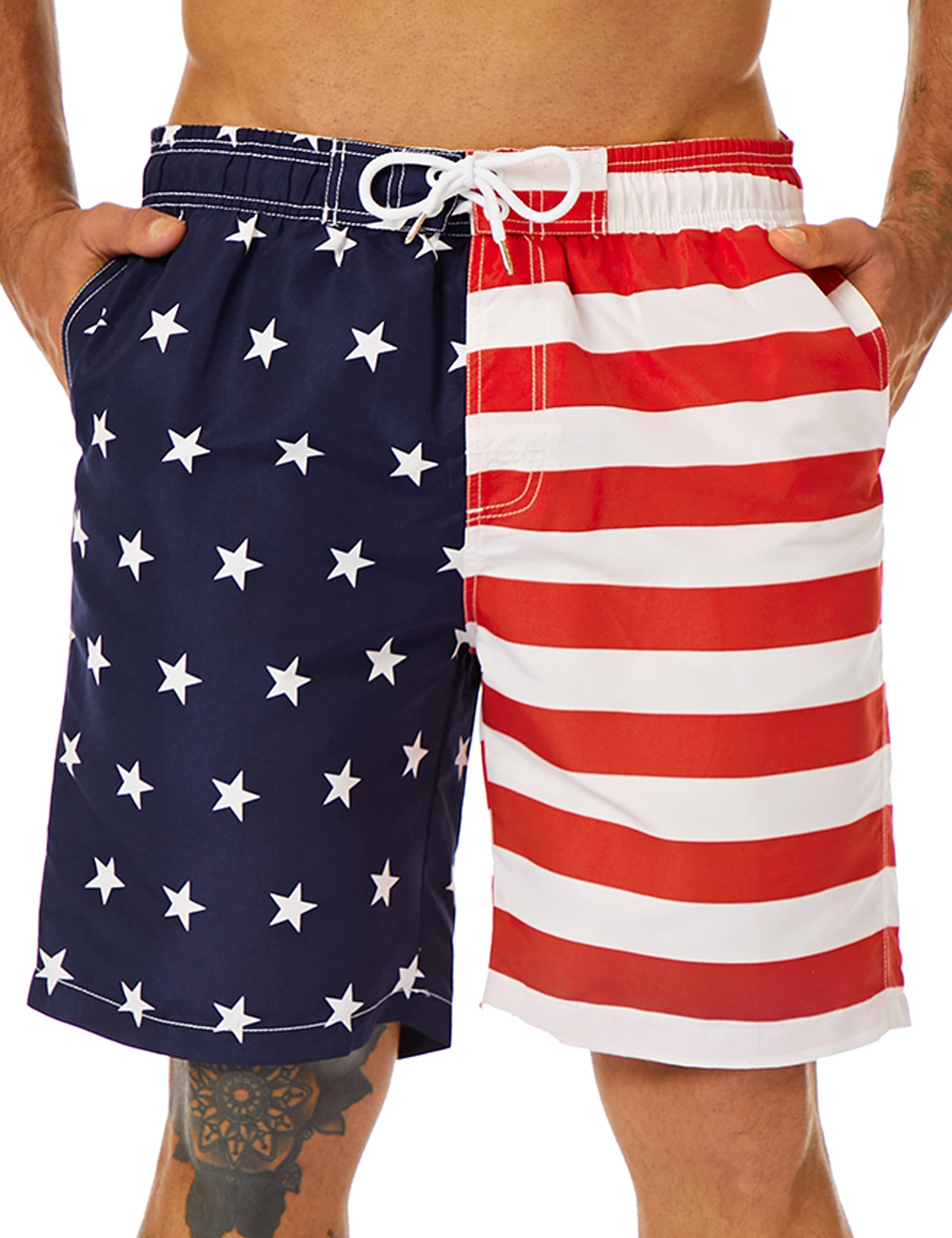 KAILUA SURF Men's Quick Dry Swim Trunks - 9 Inch Inseam Boardshorts with Mesh Lining for Surfing, Swimming & Beach Activities | Comfortable Bathing Suits for Men