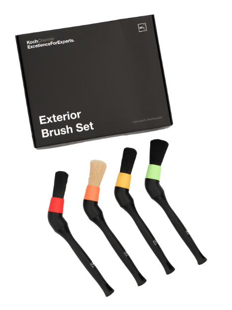 KOCH CHEMIE Premium Car Exterior Brush Set - Detailing Kit for Car Wash, Wheels, Tires & Paint Cleaning - Perfect for Auto Detailing & Car Care Enthusiasts