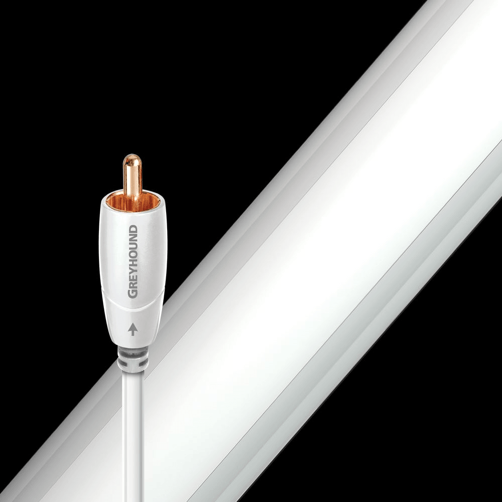AudioQuest Greyhound High-Performance Subwoofer Cable - Premium RCA Cable for Home Theater & Audio Systems - Perfect for Bass Enhancement in Movies & Music