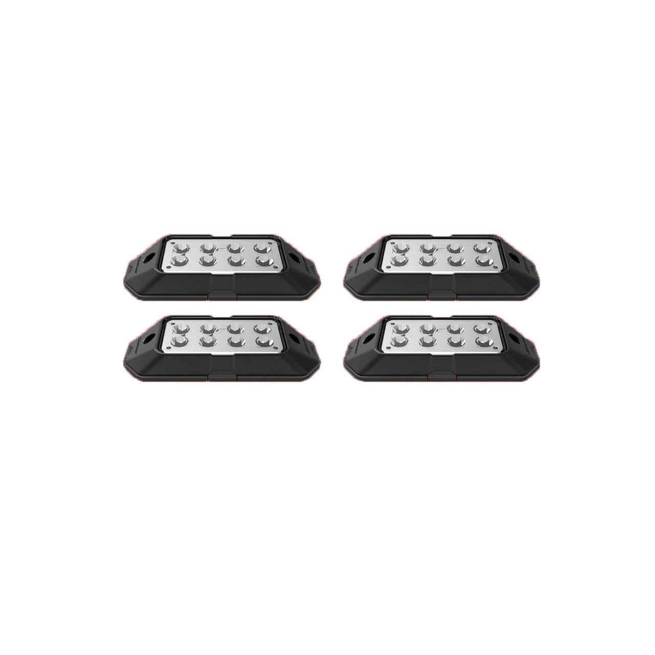 XKGLOW 4-Piece Ultra Bright LED Strobe Light Kit with Traffic Modes - Multiple Strobe Patterns, Solid Red & Blue Lights for Emergency Vehicles, Construction Zones, and Roadside Safety