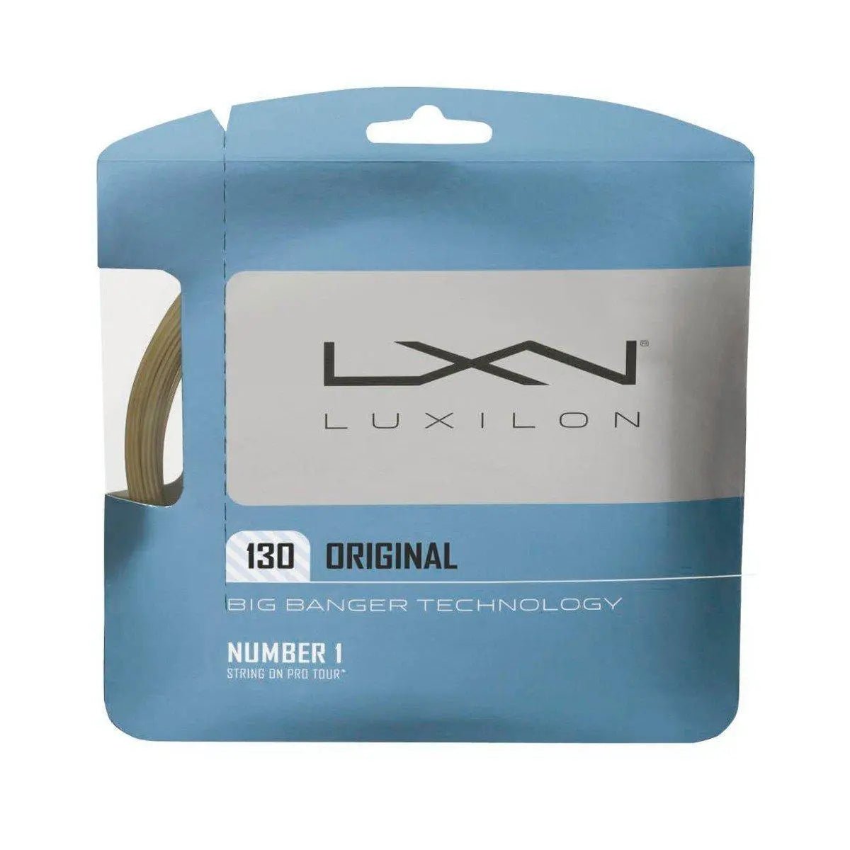 Luxilon Original 130 16G Tennis String Set - Amber Color | High-Performance Polyester String for Tennis Rackets | Perfect for Competitive Play & Professional Players