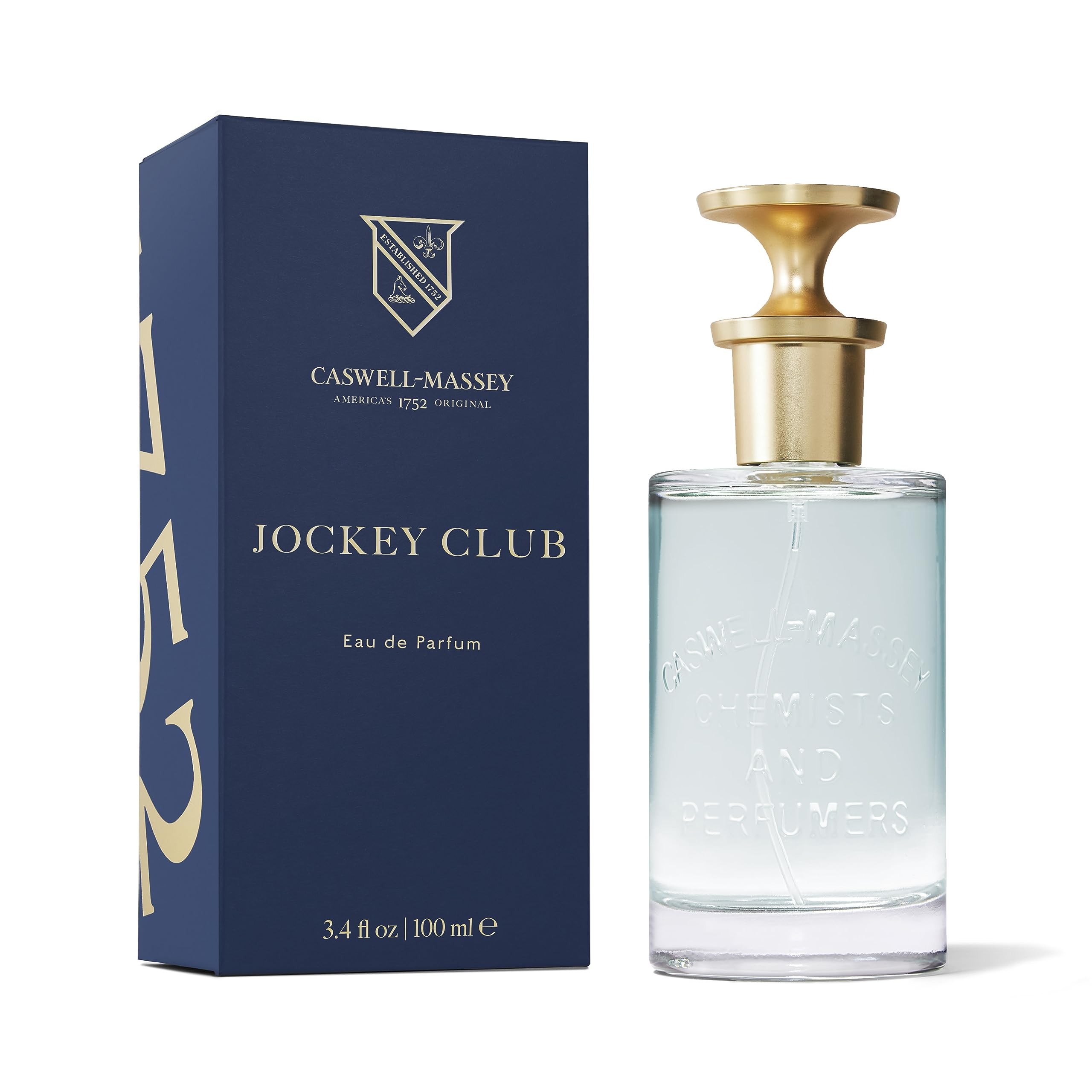 Caswell-Massey Club Eau de Parfum for Men - 3.4 Fl Oz Citrus Herbal Floral Cologne | Fresh & Elegant Fragrance for Everyday Wear, Date Nights & Special Occasions