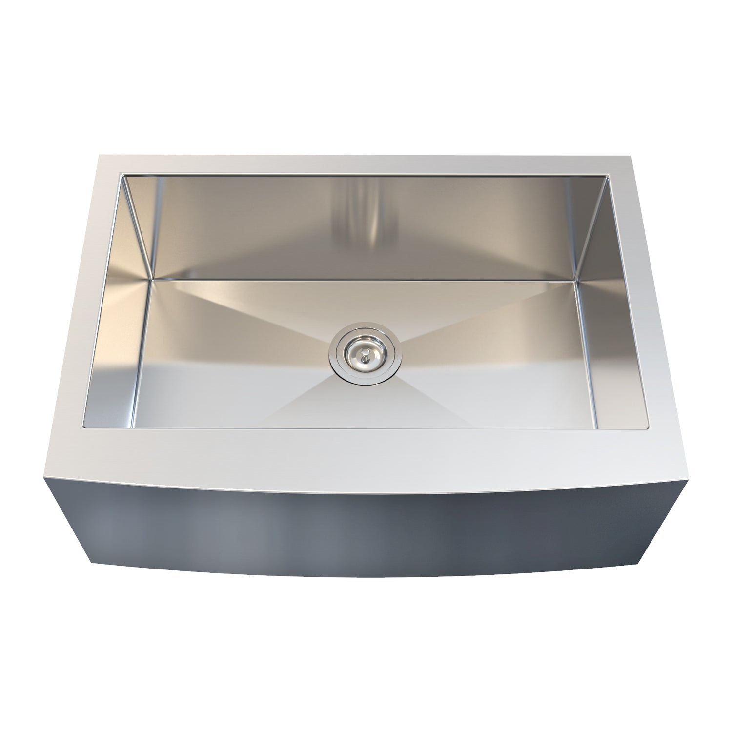 DAX Farmhouse Single Bowl Kitchen Sink - 30 x 21 x 10 Inch 18 Gauge Stainless Steel with Brushed Finish (KA 3021R10) - Perfect for Modern Farmhouse, Rustic & Country Style Kitchens