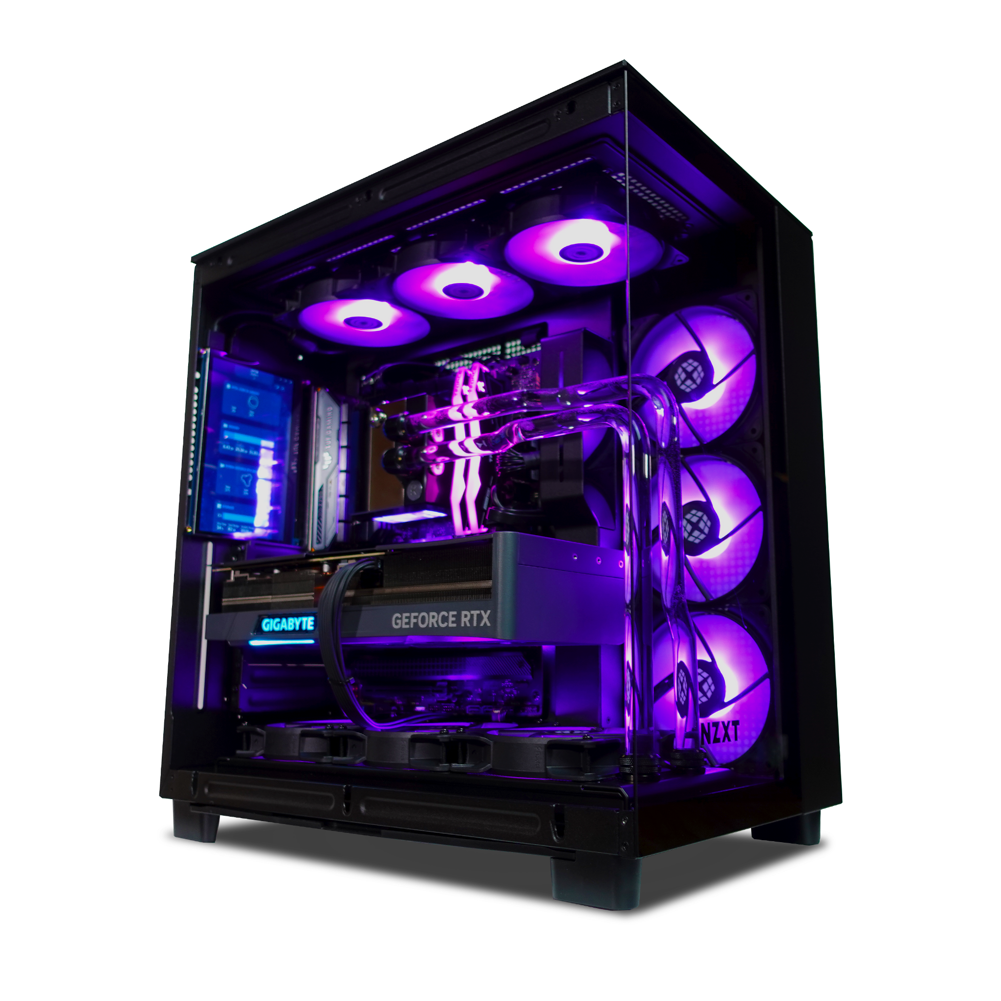 H9 Flow EverFrost Pro Hardline Water Cooling PC Case - Ready to Ship - Perfect for Gaming Rigs & High-Performance PC Builds