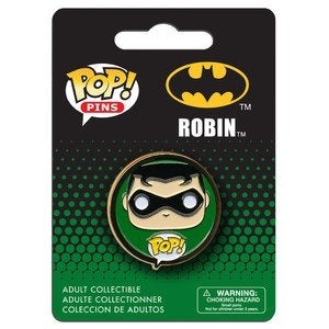 DC Universe Pop! Pins Robin - Funko Pop! Collectible Pin - Batman & Robin Superhero Merchandise - Perfect for Cosplay, Conventions & Gift Giving