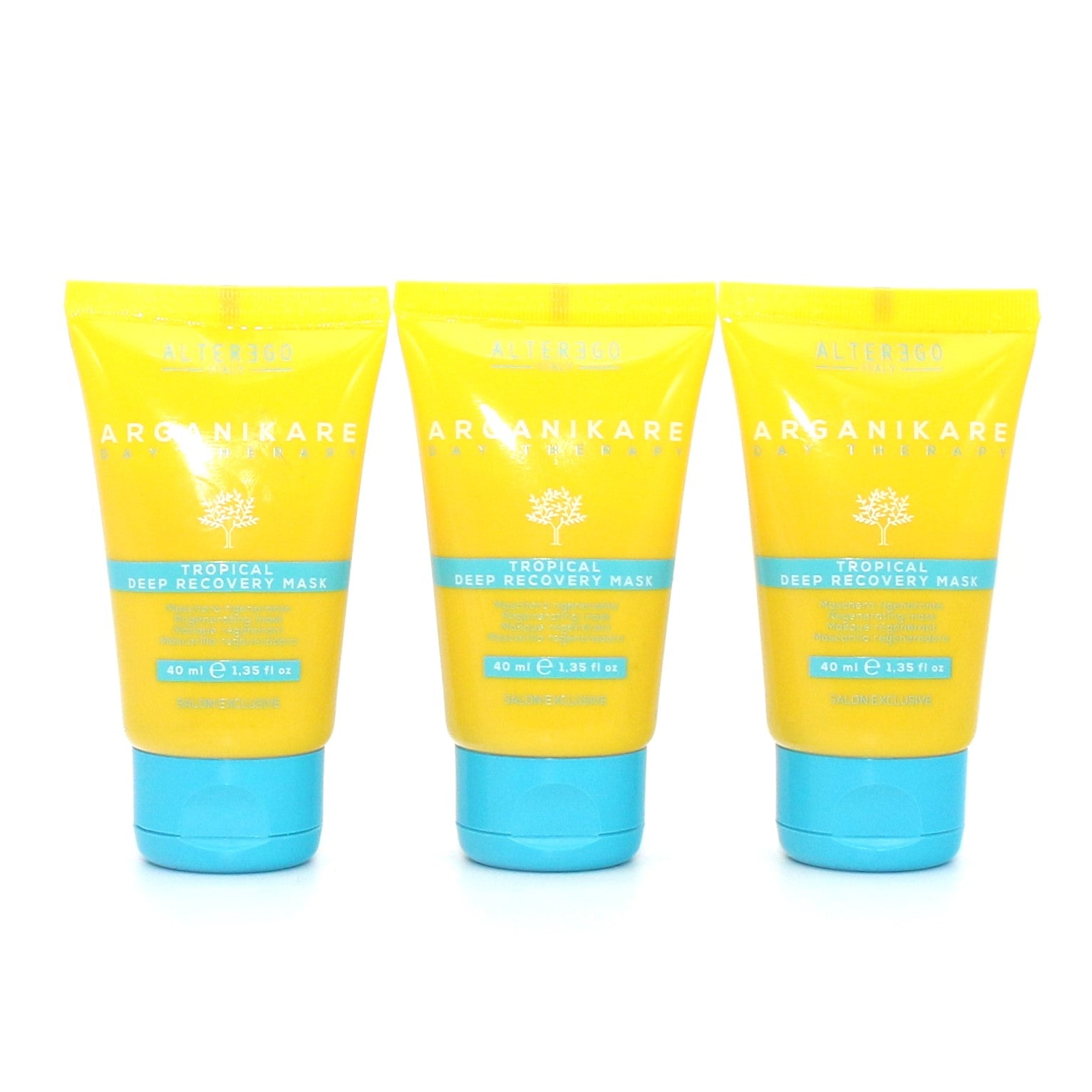 Alterego Tropical Deep Recovery Mask 1.35 oz (3 Pack) - Hydrating Face Mask for Dry Skin, Anti-Aging Treatment, Spa Quality Skincare - Perfect for Post-Sun Care & Nighttime Routine