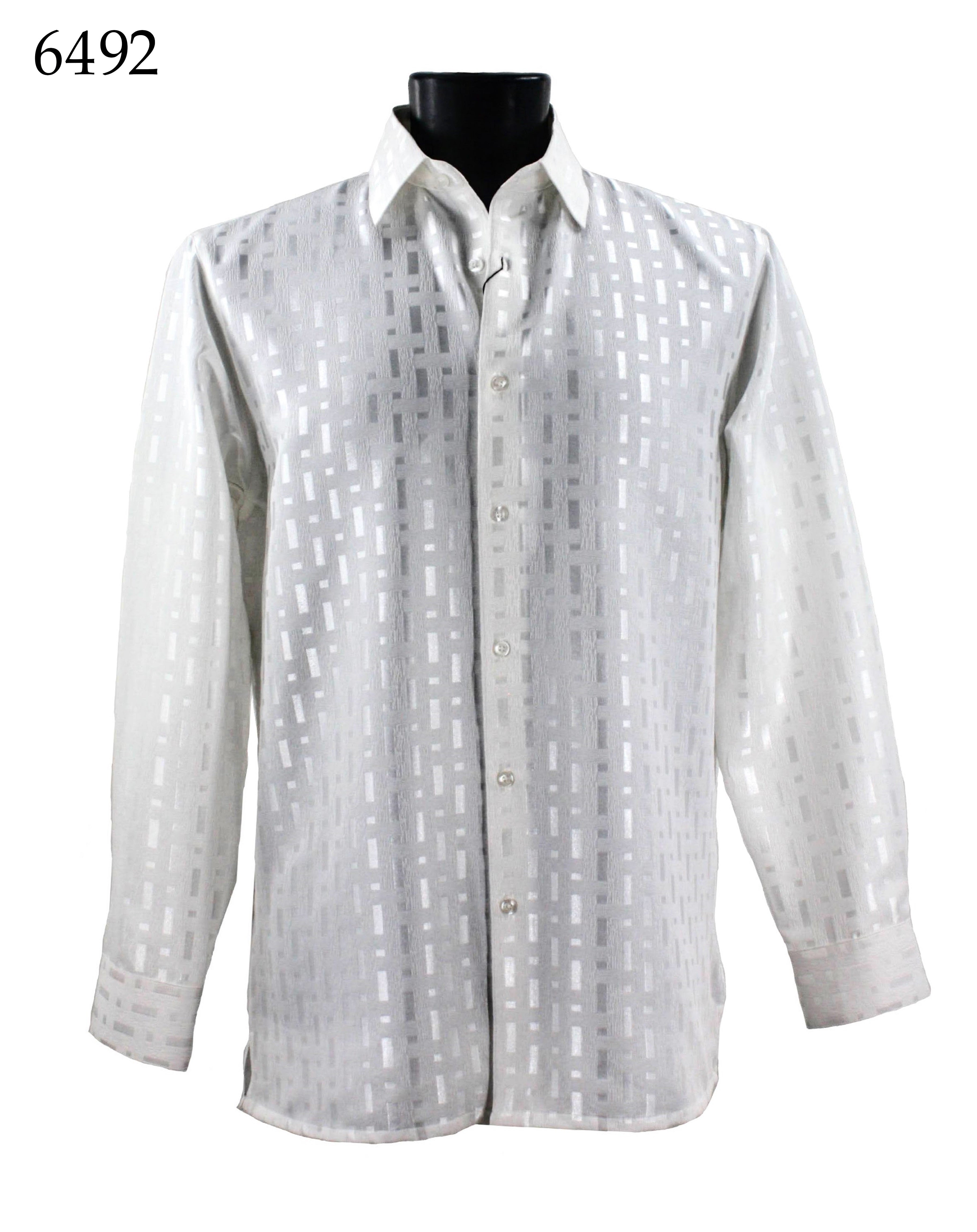 Bassiri Men's Long Sleeve Casual Shirt 6492 - Comfortable Button Down Work Shirt for Office, Business & Everyday Wear