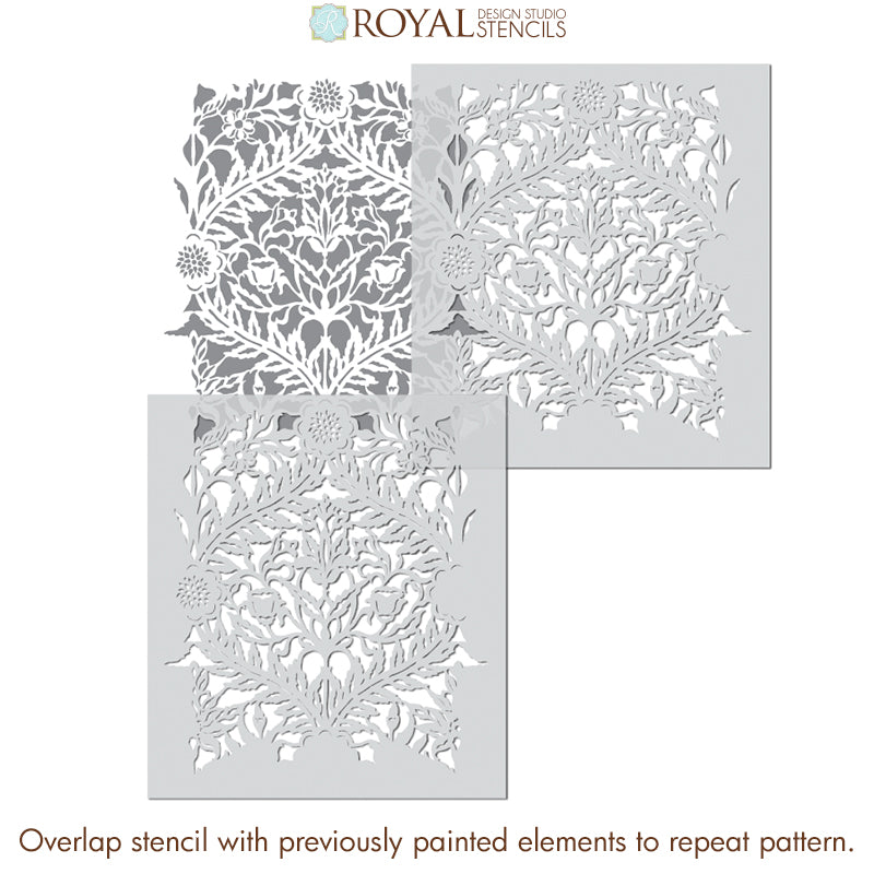 Decorative Mughal Trellis Moroccan Wall Stencil for DIY Home Decor, Wall Painting, and Interior Design Projects