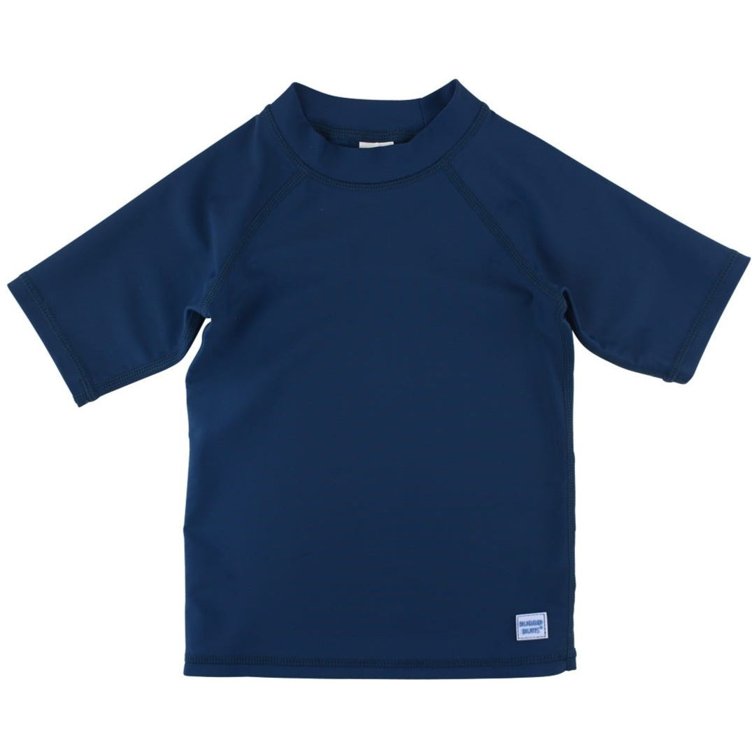 Men's Navy Blue Short Sleeve Rash Guard UV Protection Swim Shirt for Surfing, Swimming & Beach Activities - Quick Dry & Comfortable SPF 50+ Swimwear