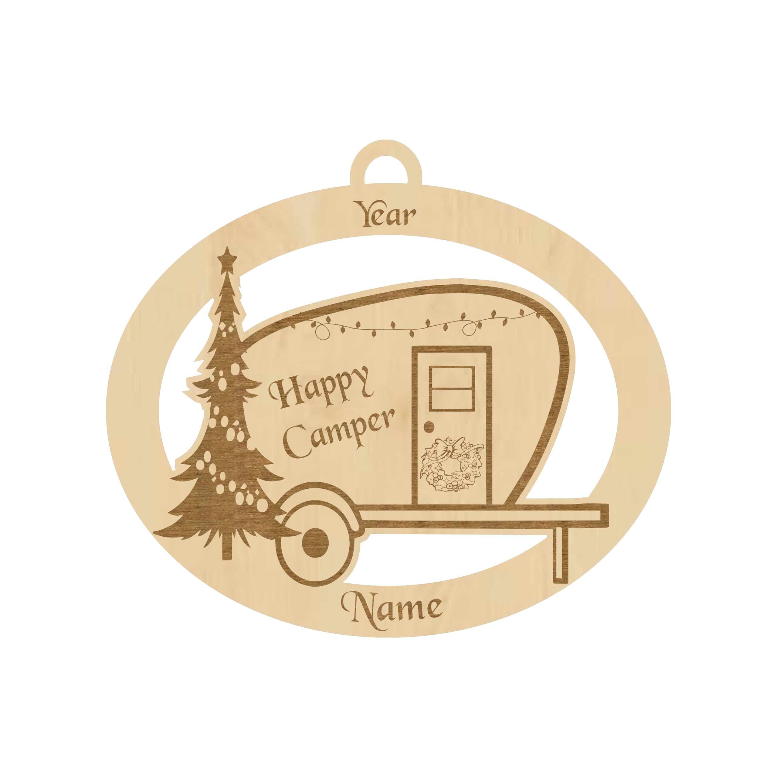 Personalized Camping Ornament - Unique Camping Gifts for Men & Women - Christmas Tree Decor - Perfect for Outdoor Enthusiasts & Holiday Decorations