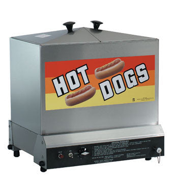 Super Steamin' Demon Hot Dog Steamer 8012 - Commercial Grade Hot Dog Warmer for Restaurants, Food Trucks & Home Use - Perfect for Parties, BBQs & Concession Stands
