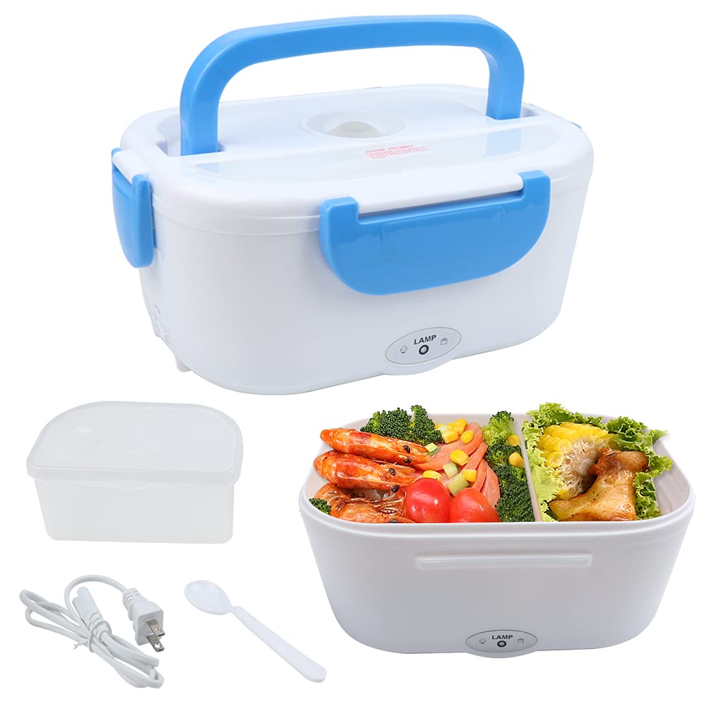Portable Electric Lunch Box - 110V Thermal Food Warmer & Heater with Detachable Mini Bento Container | Perfect for Office, Travel & Home Meal Prep (Includes Spoon)