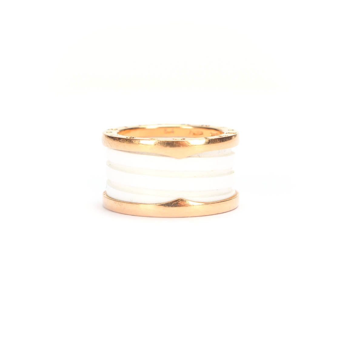 18K Gold B.Zero1 Ceramic Band Ring for Women - Luxury Fashion Jewelry for Everyday Wear & Special Occasions