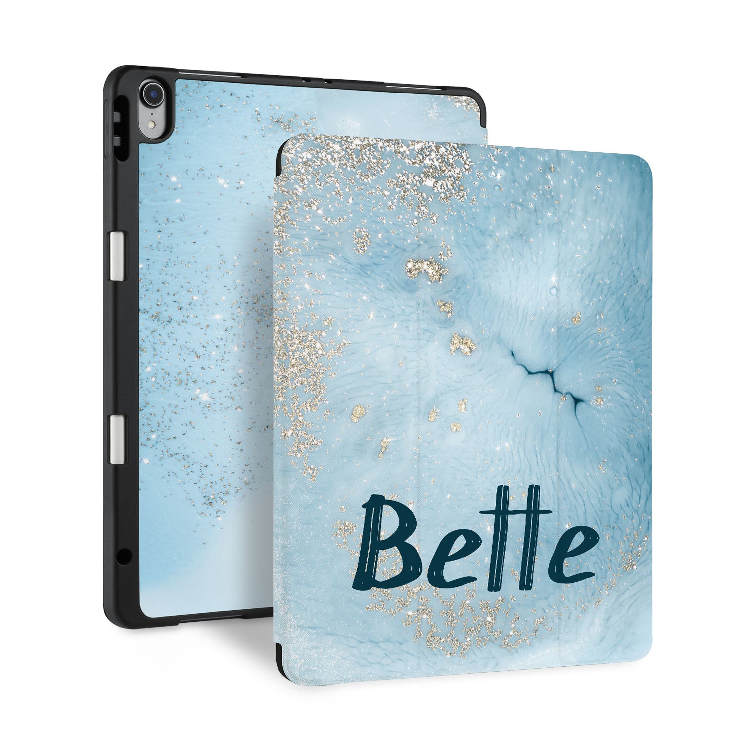 Premium Marble Gold iPad Trifold Case - Slim Protective Cover for iPad Air/Pro with Auto Sleep/Wake | Perfect for Work, Travel & Home Use