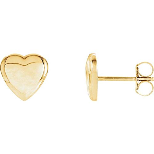14K Yellow Gold Heart Earrings for Women - Dainty Valentine's Day Gift, Anniversary Jewelry - Perfect for Date Nights, Weddings & Special Occasions