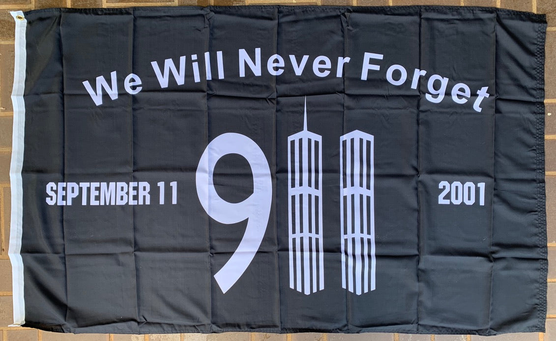911 Memorial 3'X5' American Flag - ROUGH TEX® 100D Heavy Duty Polyester - We Will Never Forget - Perfect for Outdoor Display, Home Decoration & Patriotic Events