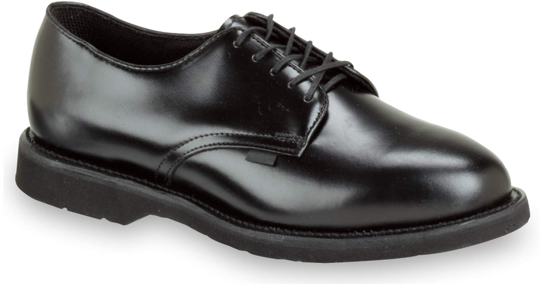 Thorogood Women's Uniform Classics Oxford Black Dress Shoes - High-Shine Leather, Comfort Footbed & Slip-Resistant Outsole - Berry Compliant - Perfect for Nurses, Waitresses & Professional Work Attire