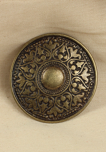Antique Brass Viking Rivet Plate - Handcrafted Decorative Metal Accent for Furniture, Leather Craft & DIY Projects - Perfect for Home Decor, Viking Costumes & Medieval Themed Events