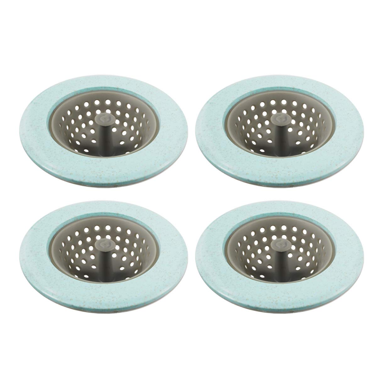 Eco-Friendly Kitchen Silicone Sink Strainer - 4 Pack Green Garbage Disposal Drain Catcher & Plug Cover for Efficient Kitchen Sink Cleaning and Food Waste Management