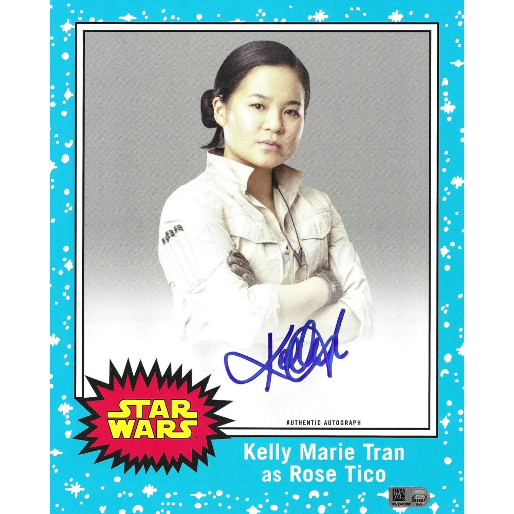 Kelly Tran Autographed 8x10 Photo with Topps COA - Star Wars Rose Tico Signed Collectible #D/10 - Perfect for Movie Memorabilia Displays, Fan Collections & Gift Giving