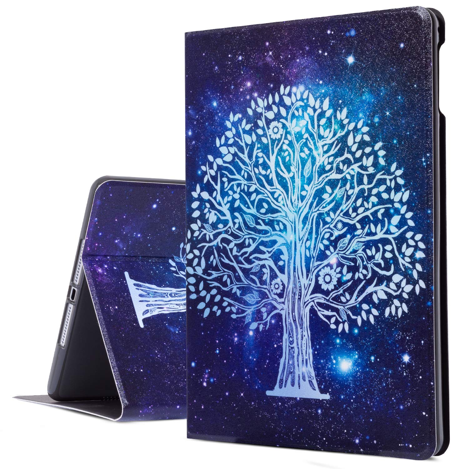 Premium iPad Air 2 Case & iPad 9.7 Inch 5th/6th Gen Protective Cover - Slim Shockproof Stand Case with Auto Wake/Sleep & Multi-Angle Viewing | Perfect for Work, Travel & Home Use (Galaxy Tree Design)