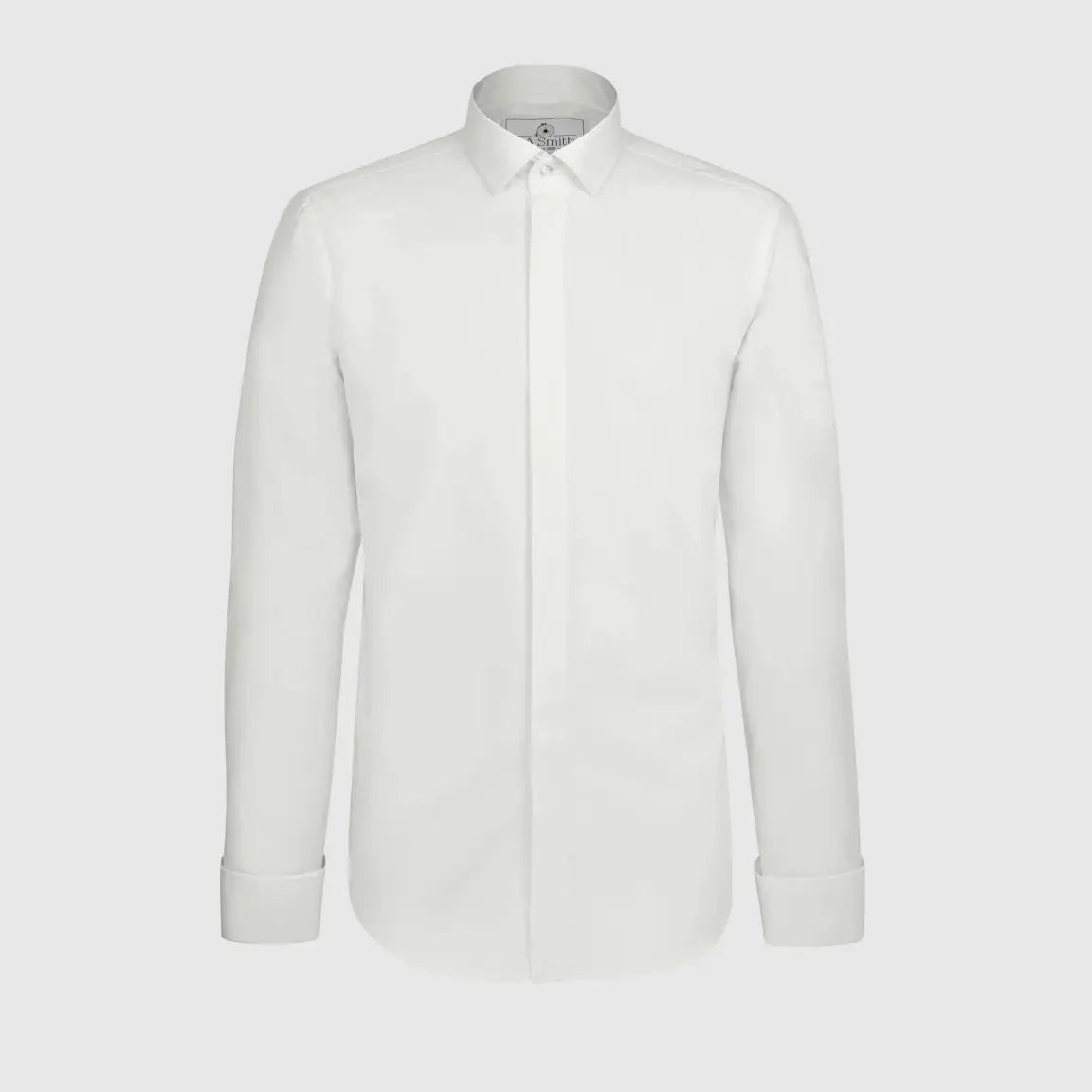 LA Smith Ivory Modern Fit Fly Front Dress Shirt for Men - Premium Business & Formal Wear - Office, Wedding & Special Occasions