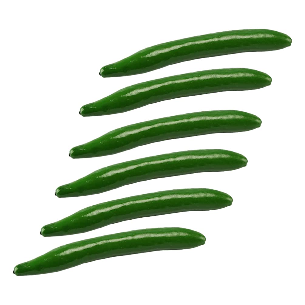 Zerodeko 6Pcs Realistic Artificial Cucumber Models - Lifelike Fake Vegetable Decor for Kitchen, Photography Props & Food Display | Perfect for Home Decor, Restaurant Displays & Creative Photography