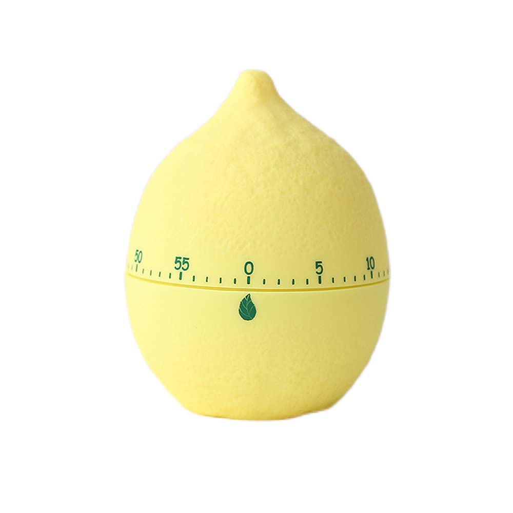 MONLIYA 柠檬造型厨房计时器 | 可爱水果饼干机械计时器 | 手动烹饪定时器 | 家居桌面装饰 | 适用于烘焙、煮饭、学习专注场景