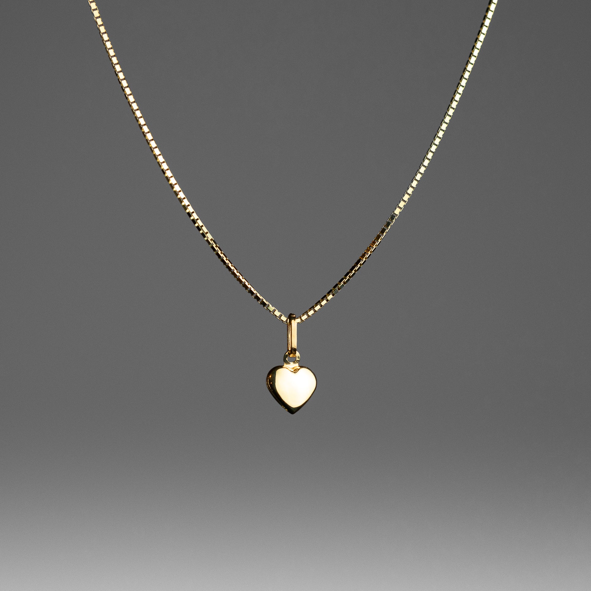 3D Puffed Heart Necklace Set in Gold - Elegant Valentine's Day Gift for Women, Girlfriend, Wife (Model YC1063) | Perfect for Anniversaries, Romantic Dates, and Special Occasions