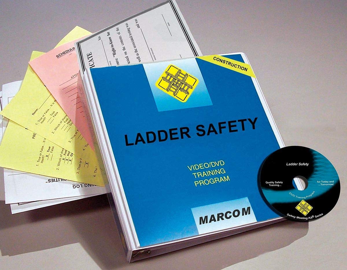 Marcom Ladder Safety Training DVD - Construction Workplace Safety Guide | OSHA Compliance & Fall Prevention Tips for Construction Workers