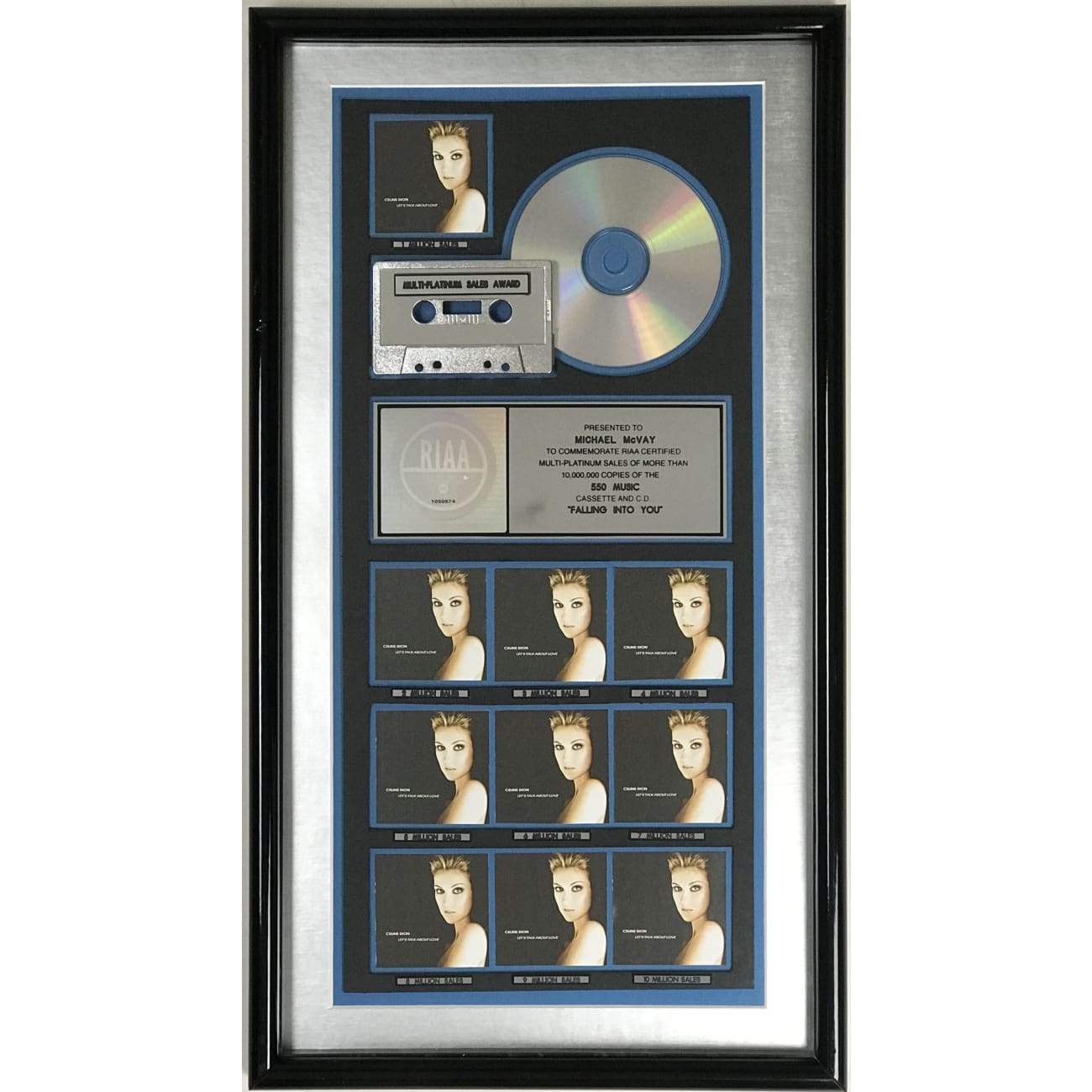 Celine Dion Let's Talk About Love RIAA 10x Platinum Award Certified Album - Perfect for Romantic Evenings & Music Collectors