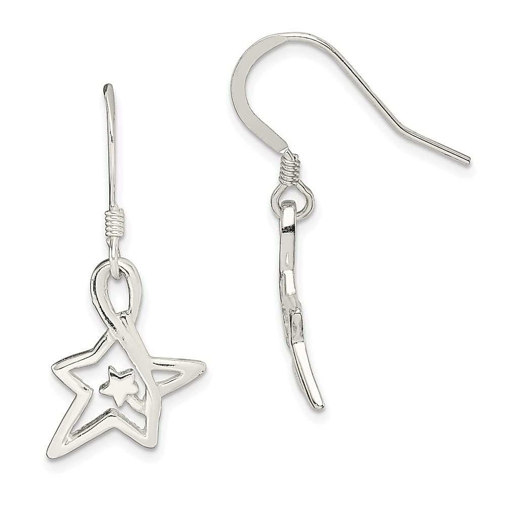 925 Sterling Silver Star Dangle Earrings for Women - Celestial Drop Fine Jewelry Gift for Her | Perfect for Date Night, Parties & Special Occasions