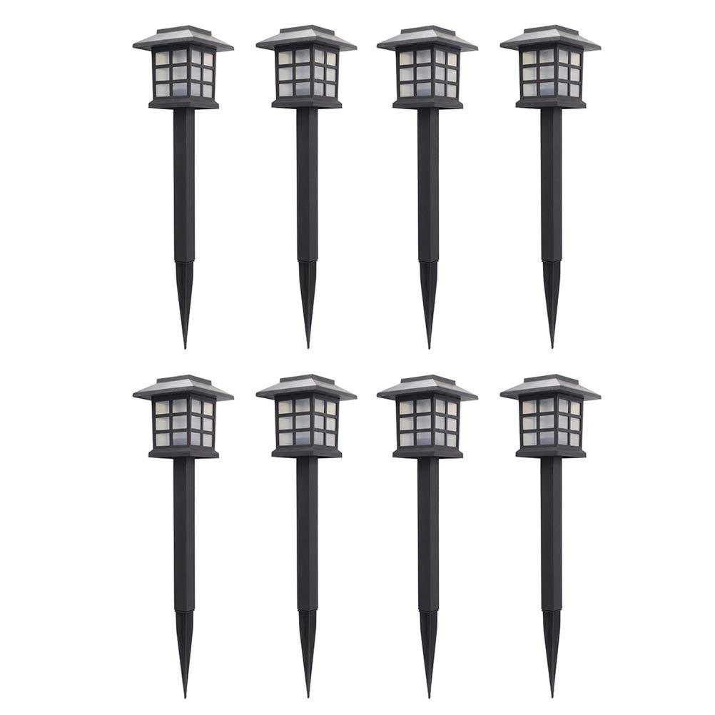 Solar LED Landscape Lights 8pcs - Garden Stake Lamps for Outdoor Decor (White Light) - Perfect for Patio & Lawn