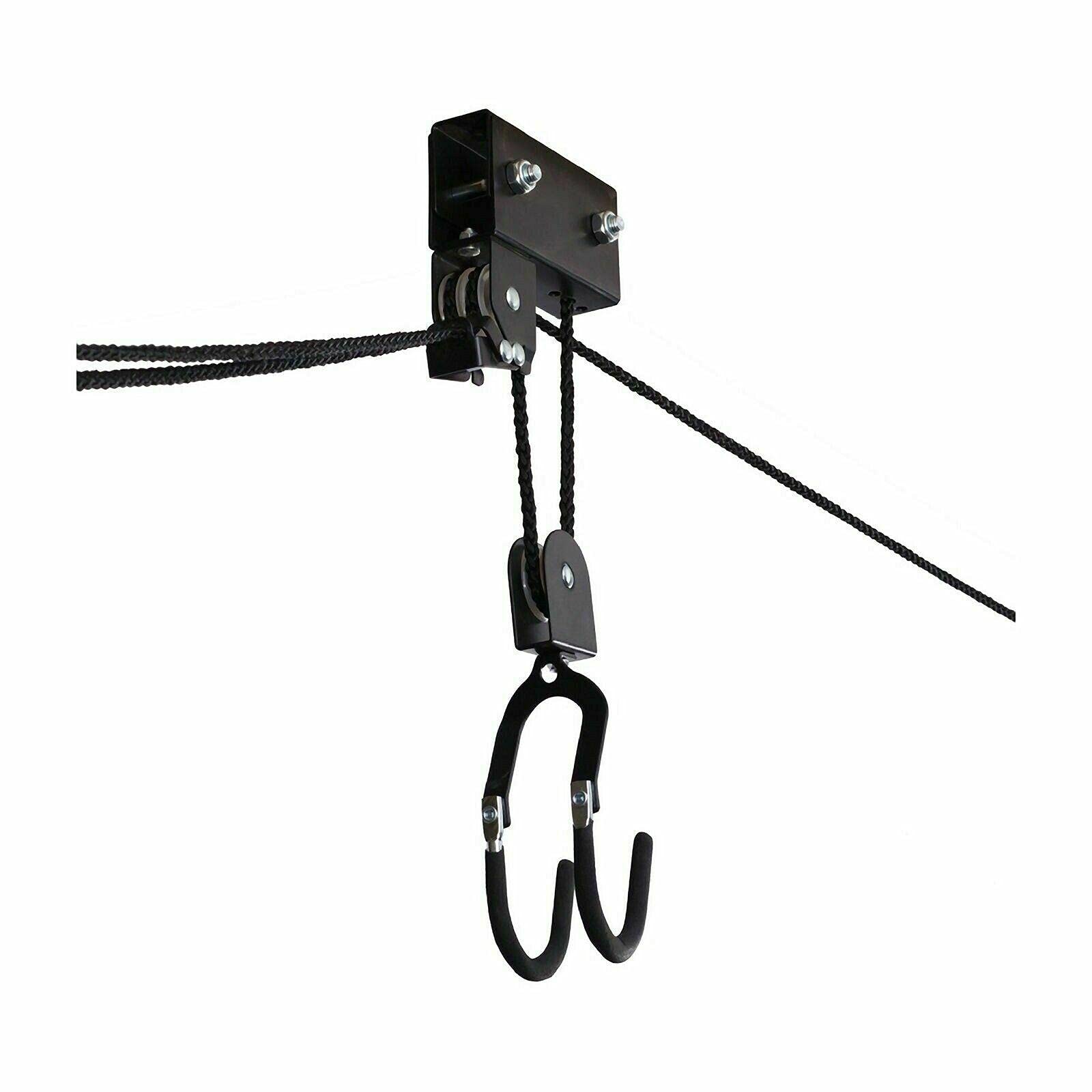 Heavy Duty Kayak Hoist Lift System for Garage Storage - 100 lb Capacity Canoe & Kayak Storage Rack Stand Holder - Perfect for Garage, Shed, or Outdoor Kayak Organization & Space Saving