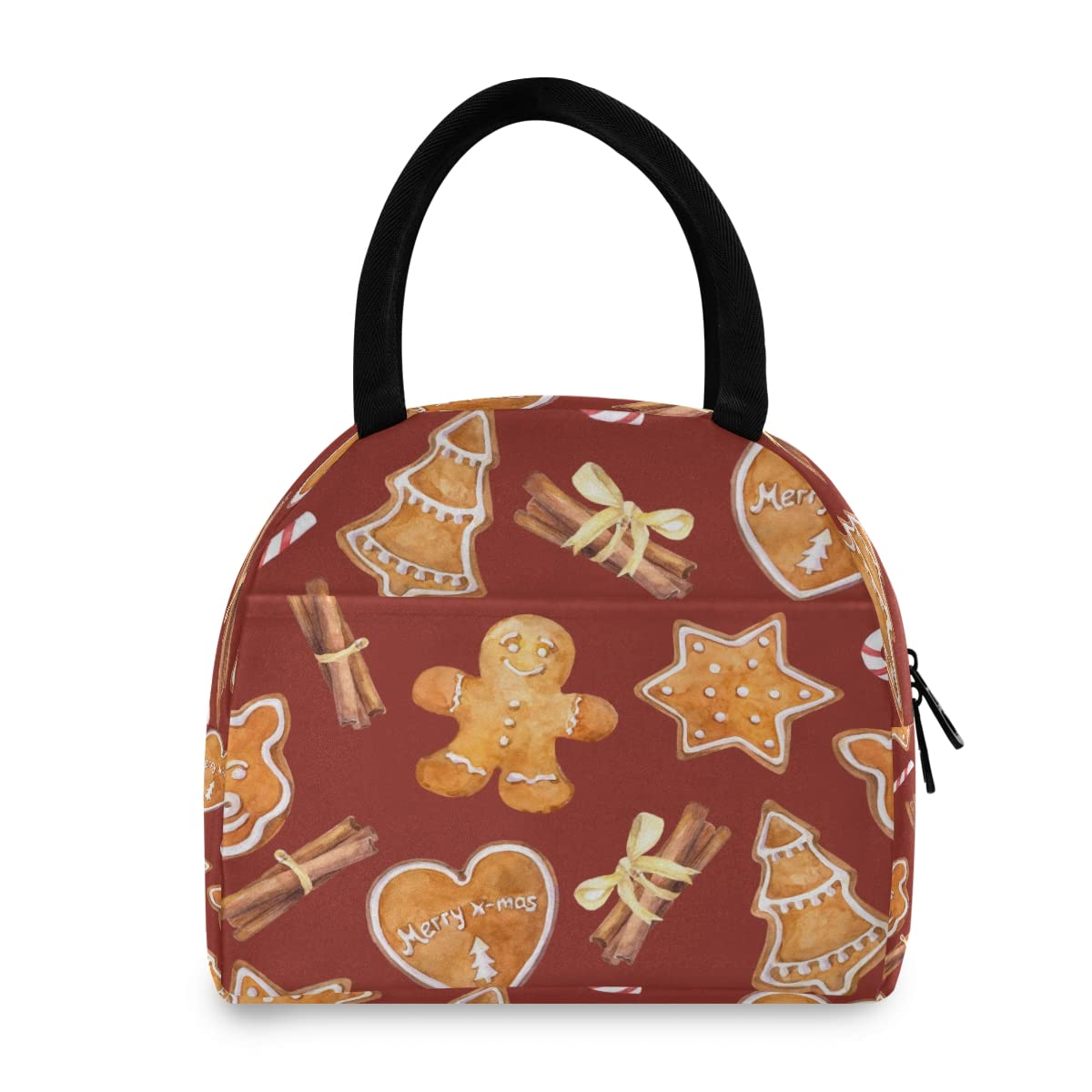 Insulated Christmas Cookies Lunch Box - Portable Cooler Bag for Women & Adults | Perfect for Office, School, Picnics & Holiday Parties
