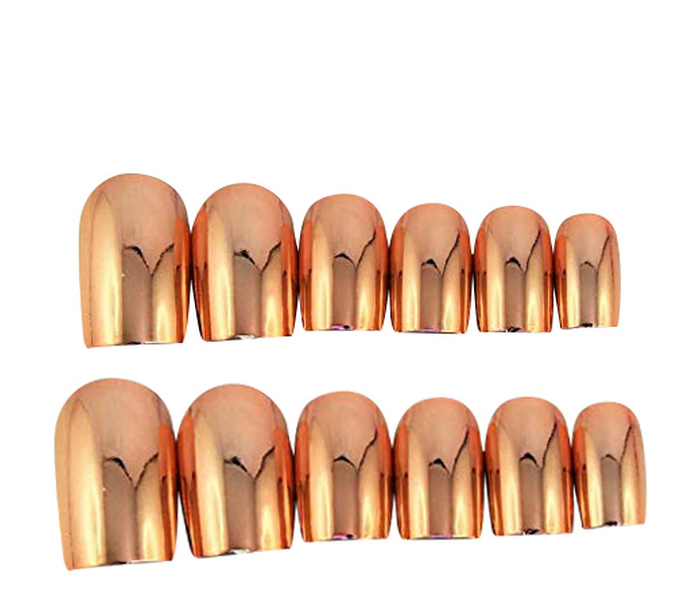 12pcs Metallic Mirror Finish Copper Nails - Perfect for DIY Home Decor, Jewelry Making, and Craft Projects