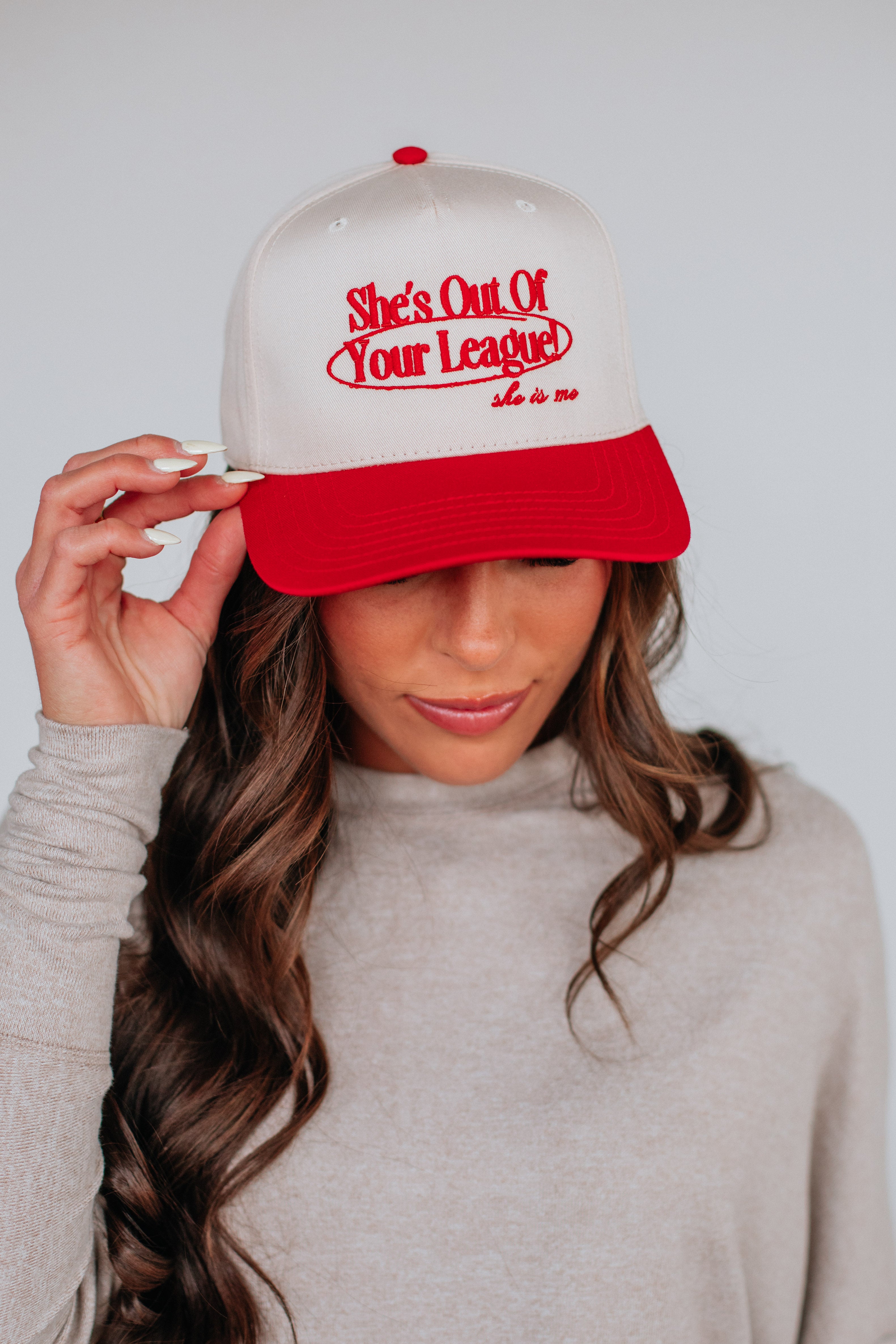 Stylish Trucker Hat for Men & Women - She's Out of Your League Snapback Cap - Perfect for Outdoor Activities, Sports & Casual Wear